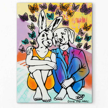 They Sat in a Flutter of Happiness (Original Painting)