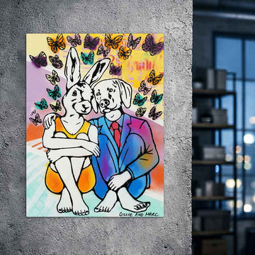 They Sat in a Flutter of Happiness (Original Painting)