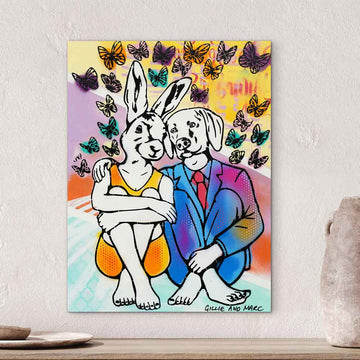 They Sat in a Flutter of Happiness (Original Painting)