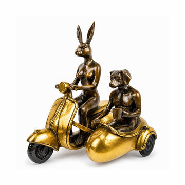 They Rode Side by Side for the Long Run (Bronze Sculpture, Miniature Collection)