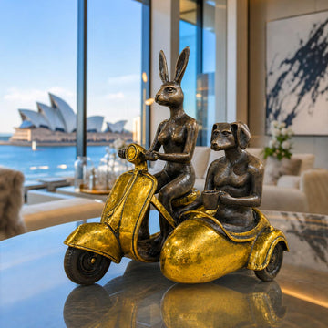 They Rode Side by Side for the Long Run (Bronze Sculpture, Miniature Collection)