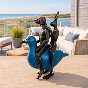 They Were Like Birds of a Feather So They Stuck Together (Bronze Sculpture, Miniature Collection)