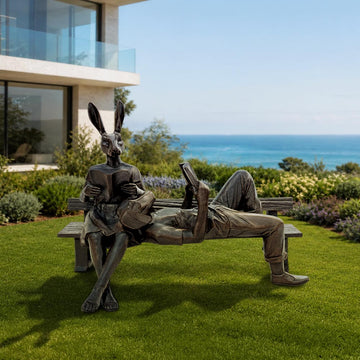 They Were Reading a Love Story (Bronze Sculpture, Mid-Size)
