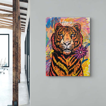 Tiger Looks Pretty (Original Painting)