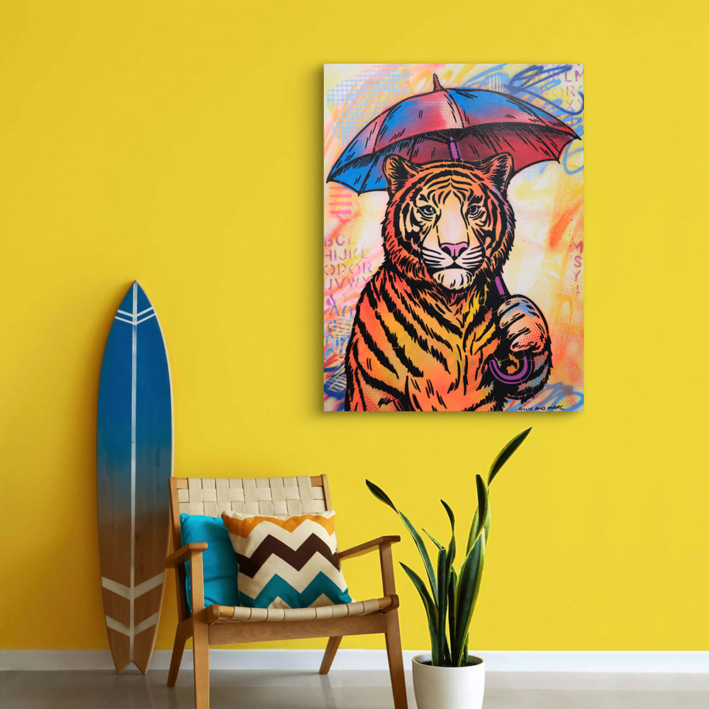 Tiger Ranin Tiger Rain (Original Painting) โ Gillie and Marcยฎ