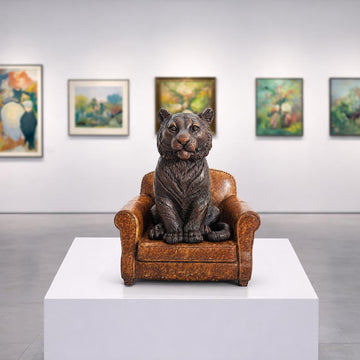 Tiger Accepted Our Welcome (Bronze Sculpture, Small)