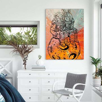 To the Moon and Back in the Name of Love (Original Painting)