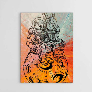 To the Moon and Back in the Name of Love (Original Painting)