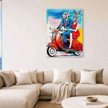 Together We Ride Into the Great Unknown (Original Painting)