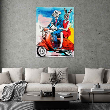 Together We Ride Into the Great Unknown (Original Painting)