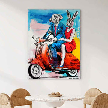 Together We Ride Into the Great Unknown (Original Painting)