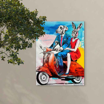 Together We Ride Into the Great Unknown (Original Painting)