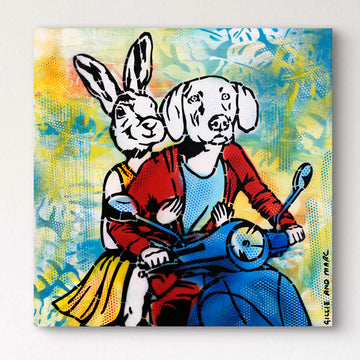 Vespa Love Time (Original Painting)