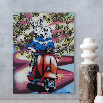 Vespa Riding Is Fun (Original Painting)