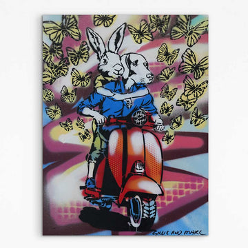 Vespa Riding Is Fun (Original Painting)
