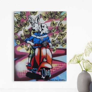 Vespa Riding Is Fun (Original Painting)