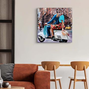 Vespa Travellers (Original Painting)