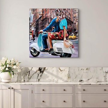 Vespa Travellers (Original Painting)