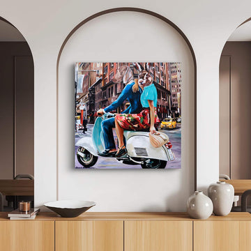 Vespa Travellers (Original Painting)