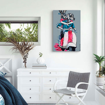 Vespa Riders for Freedom (Original Painting)