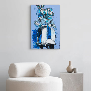 Vespa Riders of Hope (Original Painting)