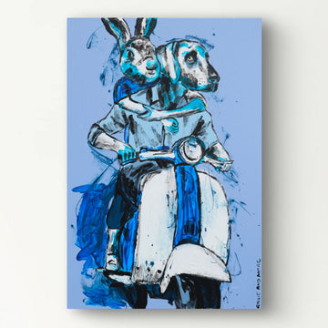 Vespa Riders of Hope (Original Painting)