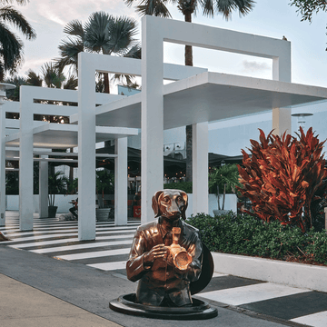 Watch Out for Paparazzi Dog (Bronze Sculpture, Large)