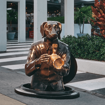 Watch Out for Paparazzi Dog (Bronze Sculpture, Large)
