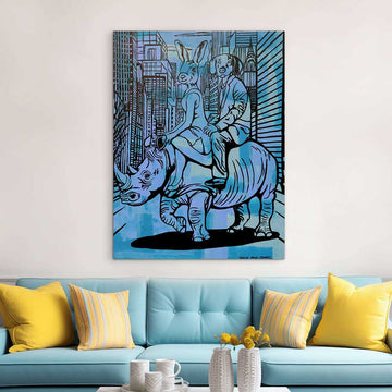Where Wildlife Loves City Life (Original Painting)