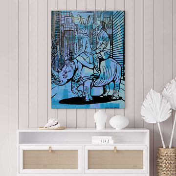 Where Wildlife Loves City Life (Original Painting)