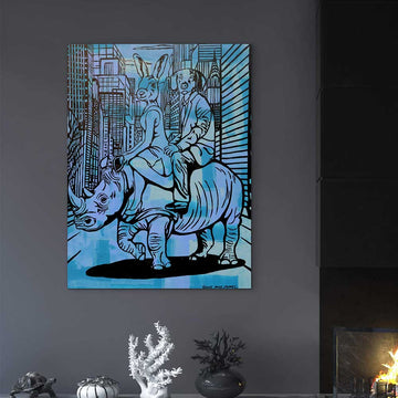 Where Wildlife Loves City Life (Original Painting)