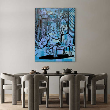 Where Wildlife Loves City Life (Original Painting)