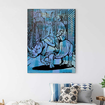 Where Wildlife Loves City Life (Original Painting)