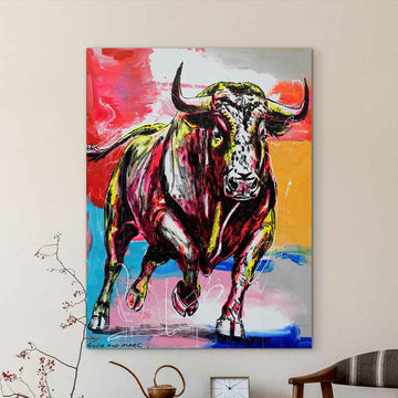 Where the Wild Earth Trembles Beneath His Feet (Original Painting)