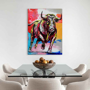 Where the Wild Earth Trembles Beneath His Feet (Original Painting)