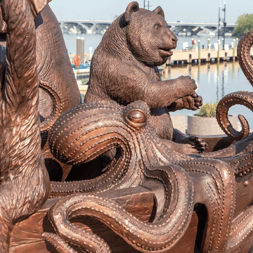 Wildlife Wonder Boat (Bronze Sculpture)