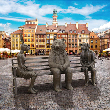 The Asian Black Bear Bench of Friendship (Bronze Sculpture)