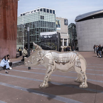 The Wonderful Rhino Baby (Bronze Sculpture)