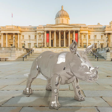 The Wonderful Rhino Baby (Bronze Sculpture)