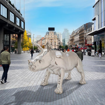 The Wonderful Rhino Baby (Bronze Sculpture)