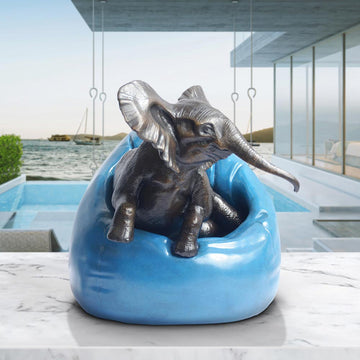 Beanbag Elephant (Bronze Sculpture, Small)