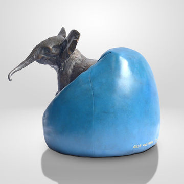 Beanbag Elephant (Bronze Sculpture, Small)