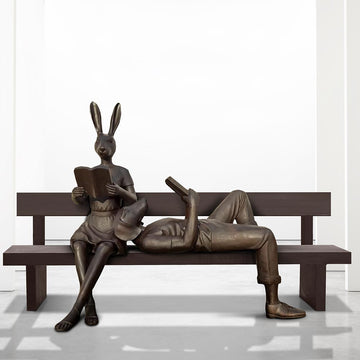 They Enjoyed the Quiet Time with Friends (Bronze Sculpture)