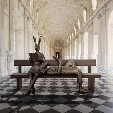 They Enjoyed the Quiet Time with Friends (Bronze Sculpture)