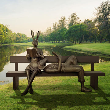They Enjoyed the Quiet Time with Friends (Bronze Sculpture)