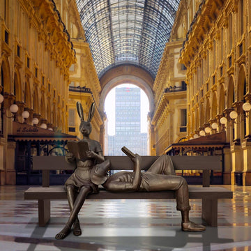 They Enjoyed the Quiet Time with Friends (Bronze Sculpture)