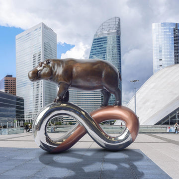 Big Hippo Infinity (Bronze Sculpture)