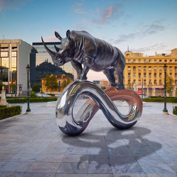 Big Rhino Infinity (Bronze Sculpture)