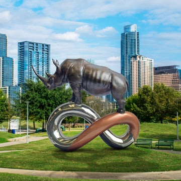 Big Rhino Infinity (Bronze Sculpture)