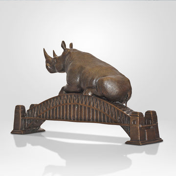The Big Rhino Loved the Sydney Harbour Bridge (Bronze Sculpture)